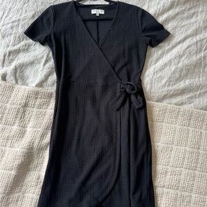 a new day Black Textured Midi Dress